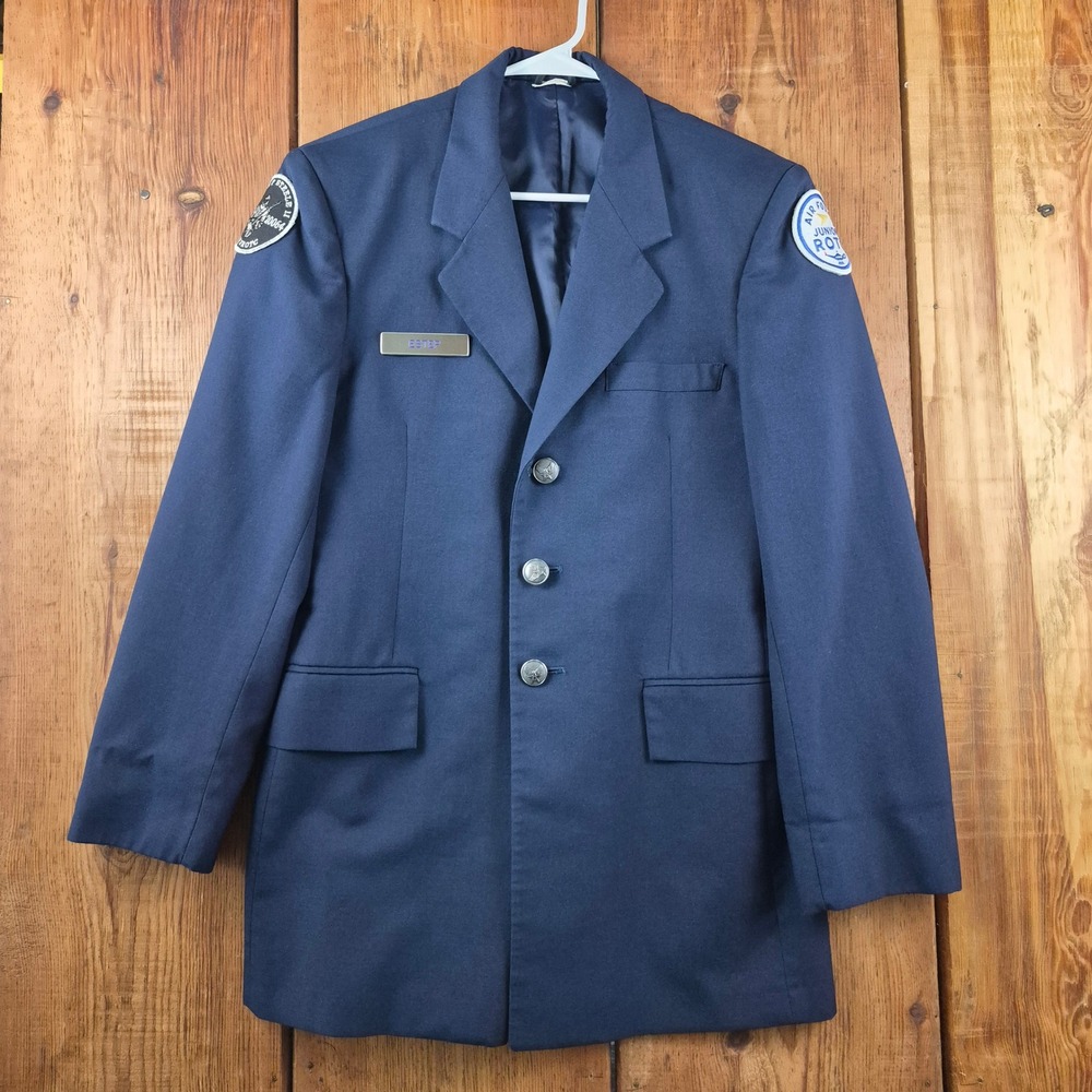 Maryland Clothing US Military JROTC Dress Coat Blue Serge Wool 36R Uniform
